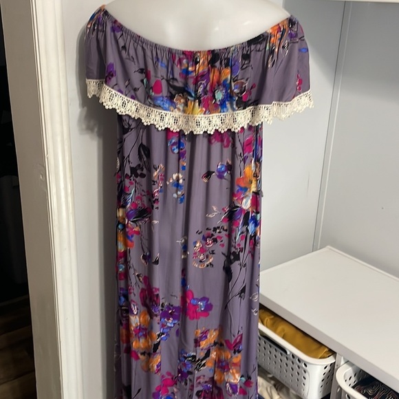 Umgee Maxi Purple Floral Dress Size S - Picture 6 of 8